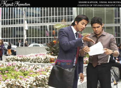 Shahid Kapoor, Vishal Malhotra in a High Quality Still from Kismat Konnection Movie  shown to user
