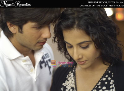 Shahid Kapoor, Vidya Balan in a High Quality Still from Kismat Konnection Movie  shown to user
