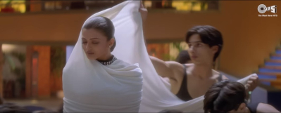 In song KAHIN AAG LAGE as background dancer with Aishwarya Rai.
