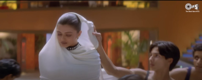 In song KAHIN AAG LAGE as background dancer with Aishwarya Rai.
