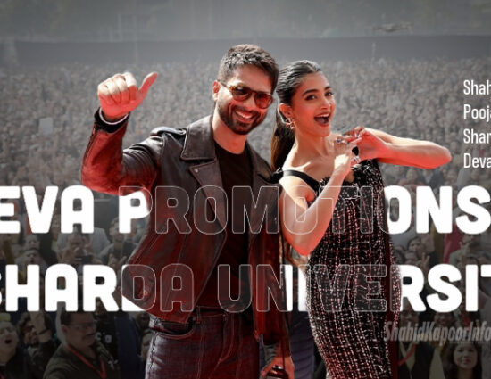 Shahid Kapoor and Pooja Hegde Light Up Sharda University for Deva Promotions.